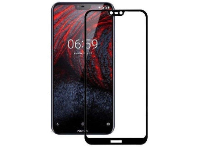 محافظ صفحه نمایش 6D فول گلس تمام چسب مناسب برای گوشی موبایل نوکیا 6.1 پلاس